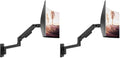 ARES Wing Wall Mount Monitor Arm for 17-49 Inch Ultrawide Screens, Heavy Duty Monitor Mount Holds 44 lbs, Fully Adjustable Gas Spring Wall Mount, 75x75/100x100 VESA Mount