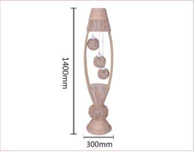 LSSOAZZVVN Modern Simple Southeast Asia Rattan Floor Lamp Living Room Bedroom Study Creative Warm Romantic Wood Japanese Floor Light
