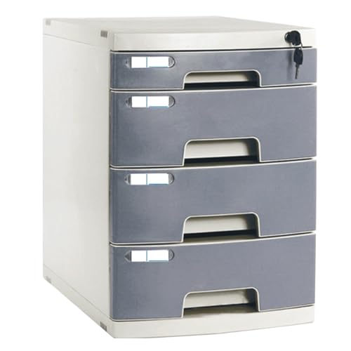 Portable Locking File Box & Desktop Document Organizer