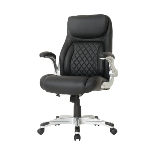 Nouhaus +Posture Ergonomic PU Leather Office Chair. Click5 Lumbar Support with FlipAdjust Armrests. Modern Executive Chair and Computer Desk Chair