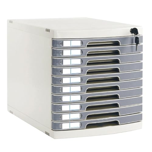 Portable Locking File Box & Desktop Document Organizer