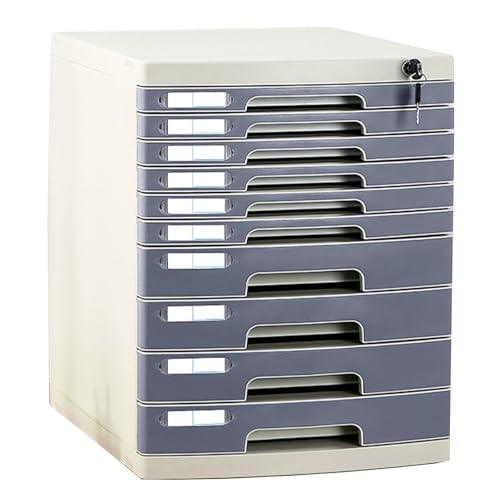 Portable Locking File Box & Desktop Document Organizer