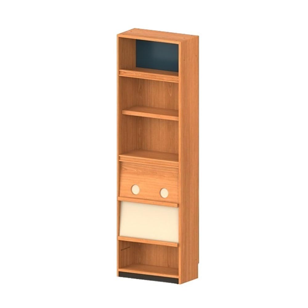 hezhuhe2258 Adjustable Retro Bookcase with Flip-Up Storage