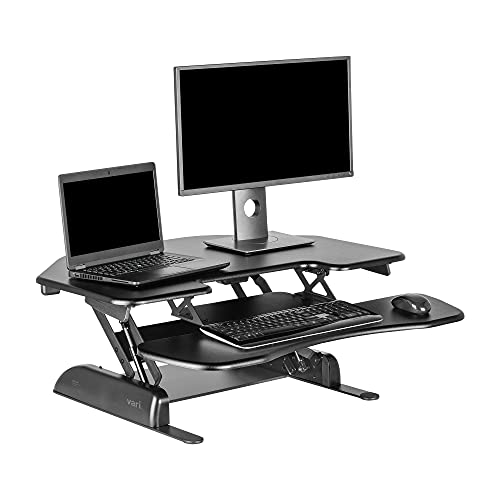 VariDesk Cube Corner 36 Standing Desk Converter for Dual Monitors