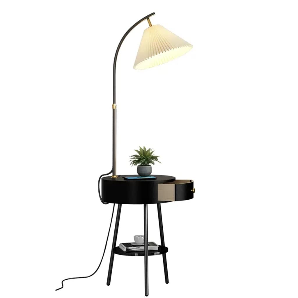 Nordic Integrated Floor Lamp with Display Shelf Frame