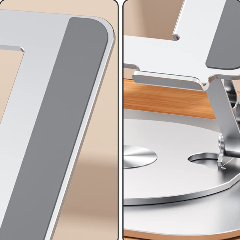 QERTYHJK Laptop Stand 360° Rotatable Notebook Holder Liftable Aluminum Alloy Compatible with