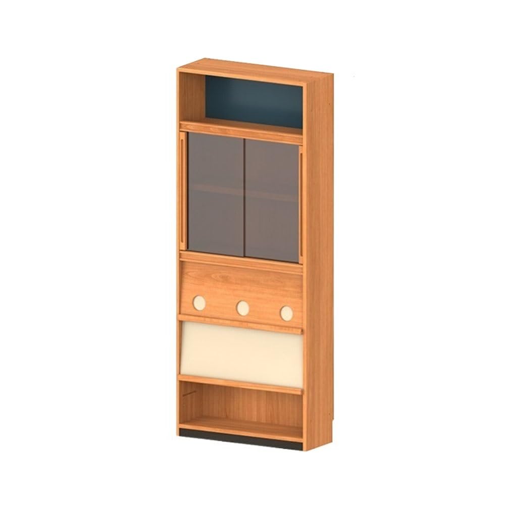 hezhuhe2258 Book Shelf Freely Combinable Bookcase Retro Minimalist Flip-Up Cabinet Display Storage Adjustable Shelves