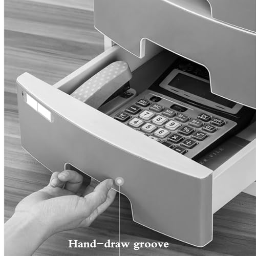This Locking File Box–Portable Desktop Organizer for A4 Papers Documents Office Supplies Mail Stationery Storage Multi-Drawer Cabinet for Workspace