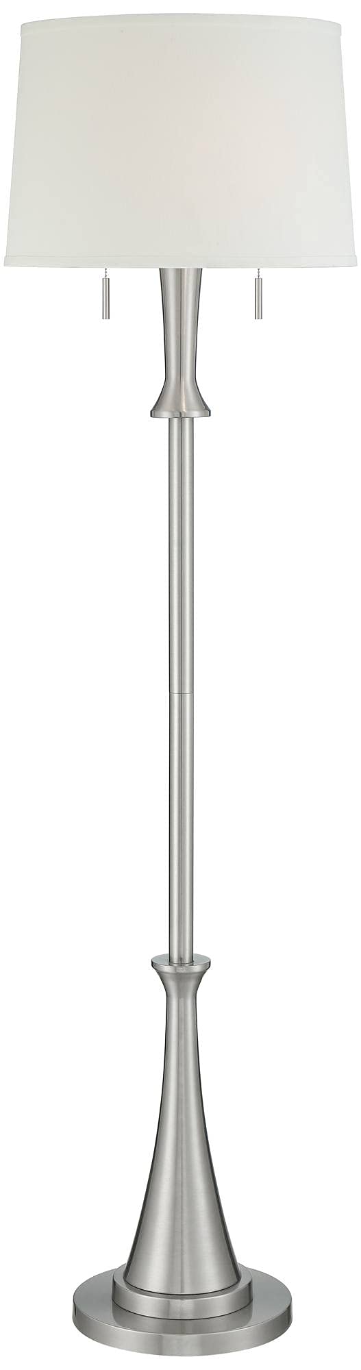 360 Lighting Karl 63 3/4" Tall Luxe Modern Brushed Nickel Floor Lamp