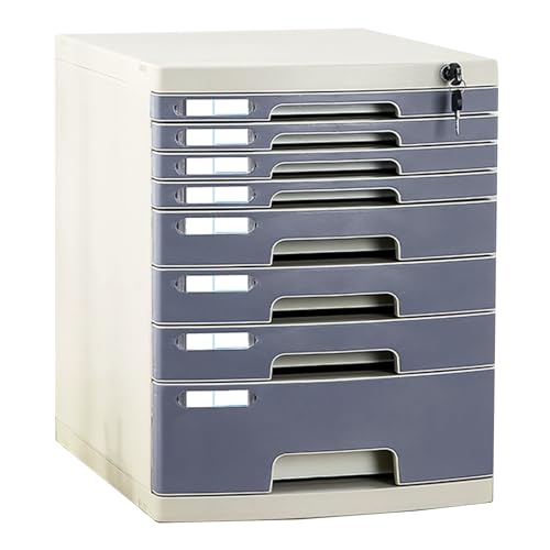 Portable Locking File Box & Desktop Document Organizer