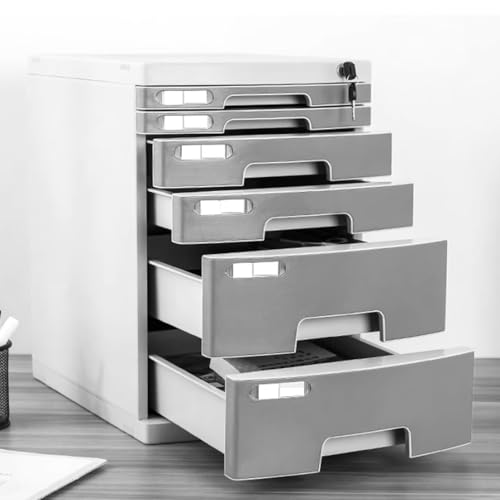 This Locking File Box–Portable Desktop Organizer for A4 Papers Documents Office Supplies Mail Stationery Storage Multi-Drawer Cabinet for Workspace