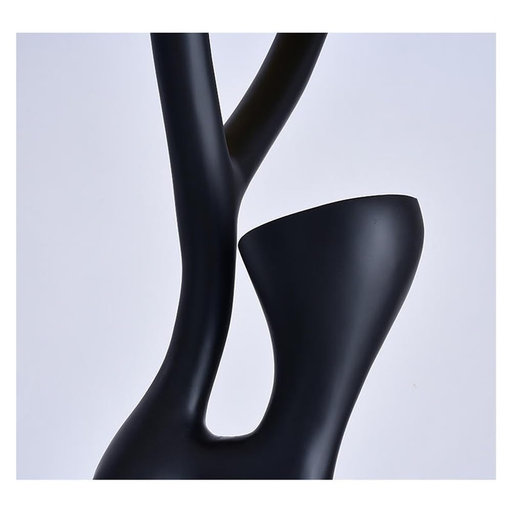 Modern Resin Floor Lamp - Tree Branch Design, Large Black Art Sculpture, Stylish Accent Lighting for Living Room, Bedroom, Hotel Lobby Decor