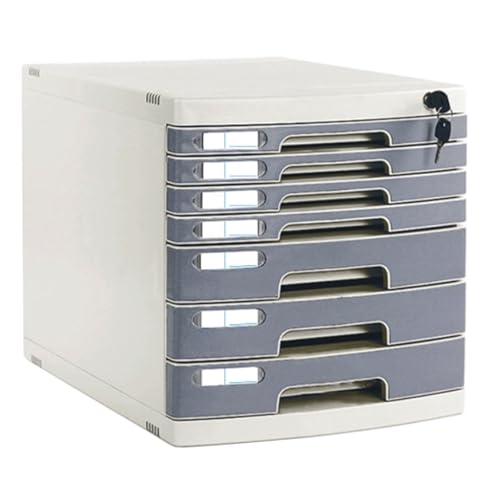 Portable Locking File Box & Desktop Document Organizer