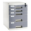 This Locking File Box–Portable Desktop Organizer for A4 Papers Documents Office Supplies Mail Stationery Storage Multi-Drawer Cabinet for Workspace