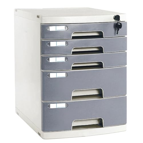 This Locking File Box–Portable Desktop Organizer for A4 Papers Documents Office Supplies Mail Stationery Storage Multi-Drawer Cabinet for Workspace