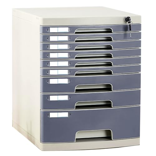 Portable Locking File Box & Desktop Document Organizer