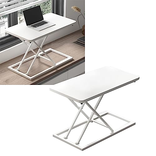 Ergonomic Height Adjustable Standing Desk Converter - Portable Sit-Stand Riser for Home Office, Compact Design for Improved Posture & Productivity, Ideal Mobile Workstation