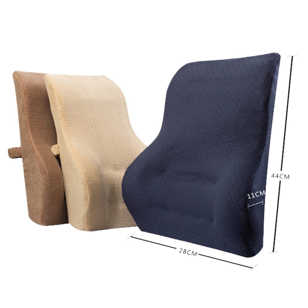 GFHSKRPL Auto Car Lumbar Back Support Waist Cushion Headrest Supply Memory Foam for Office Home Chair Styling Seat