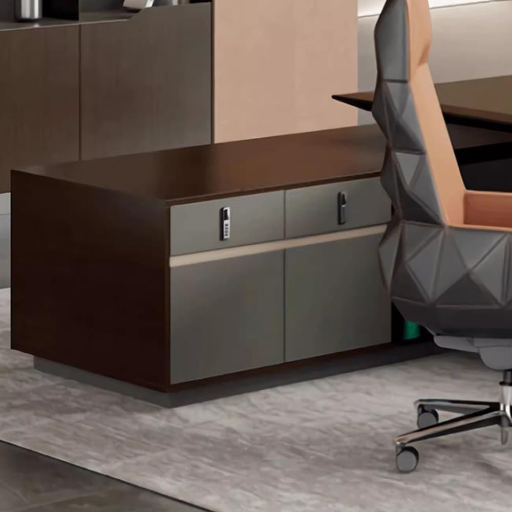 RAYFOKPK 94.5"/110.2 "Administrative Computer Desk, a Modern Simple and Luxurious L-Shaped boss, Manager and President's Desk, Used in The Living Room, Study Office.