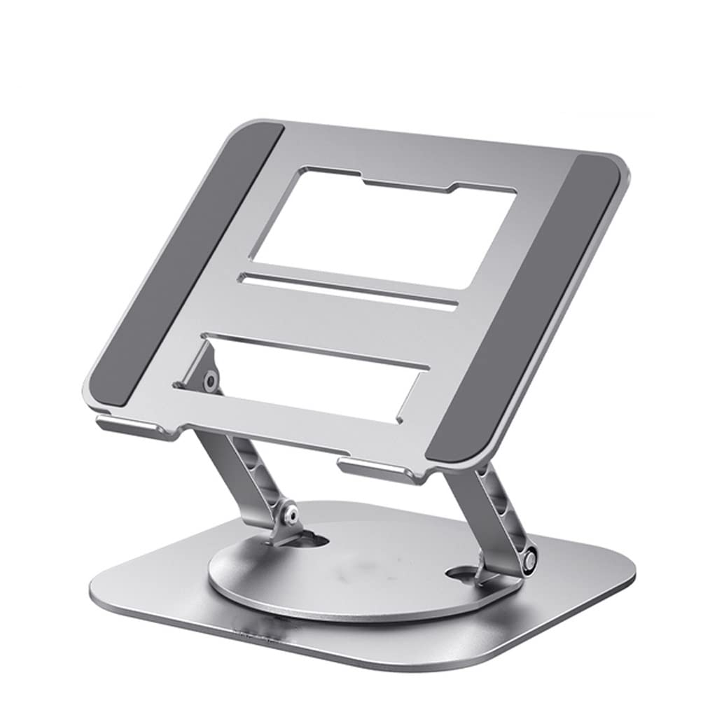 QERTYHJK Laptop Stand 360° Rotatable Notebook Holder Liftable Aluminum Alloy Compatible with