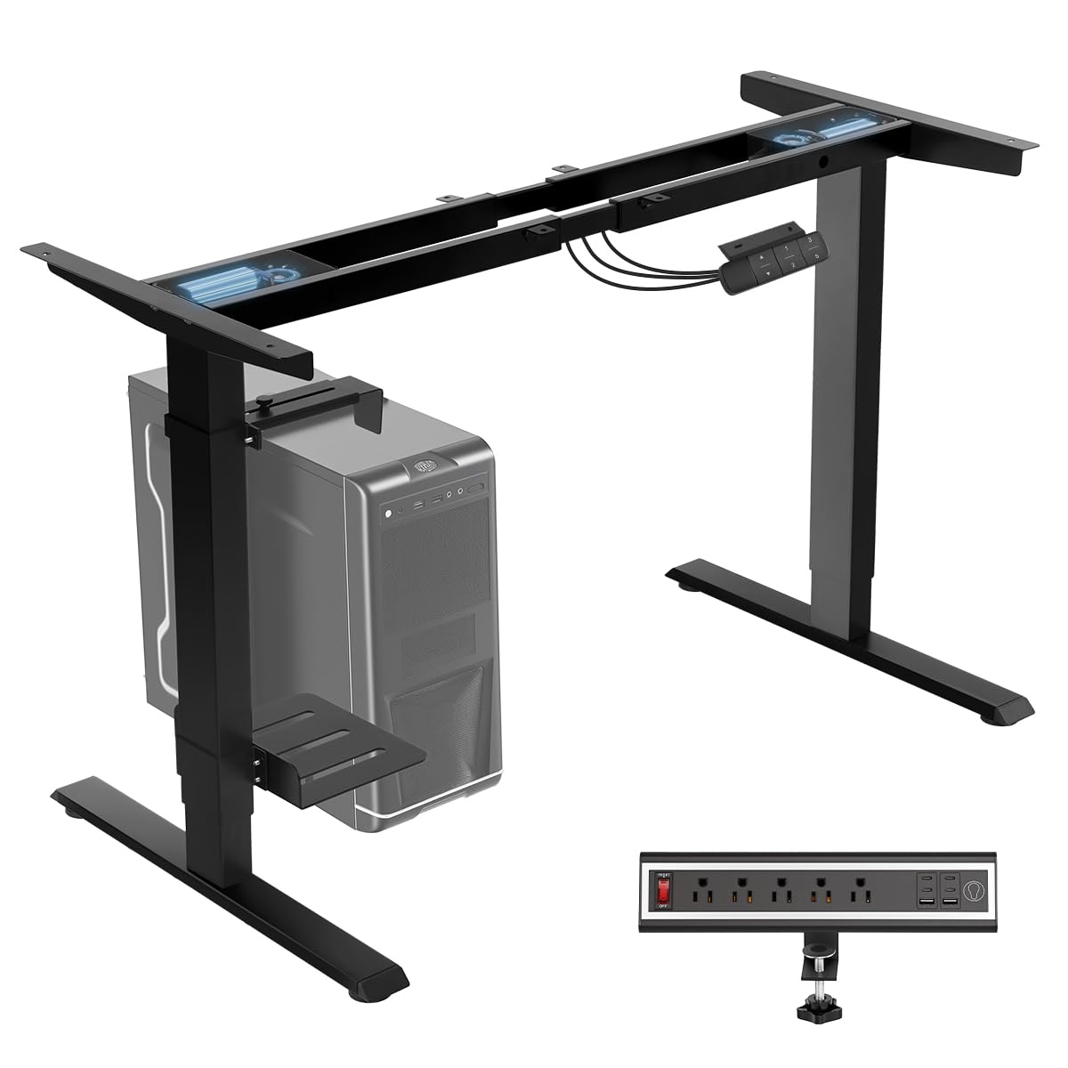 TOPSKY Dual Motor Electric Standing Desk Frame, Height Adjustable Sit Stand Base for Home Office, Fits Table Tops up to 70.8 x 31.5 Inch, 225 lb Capacity