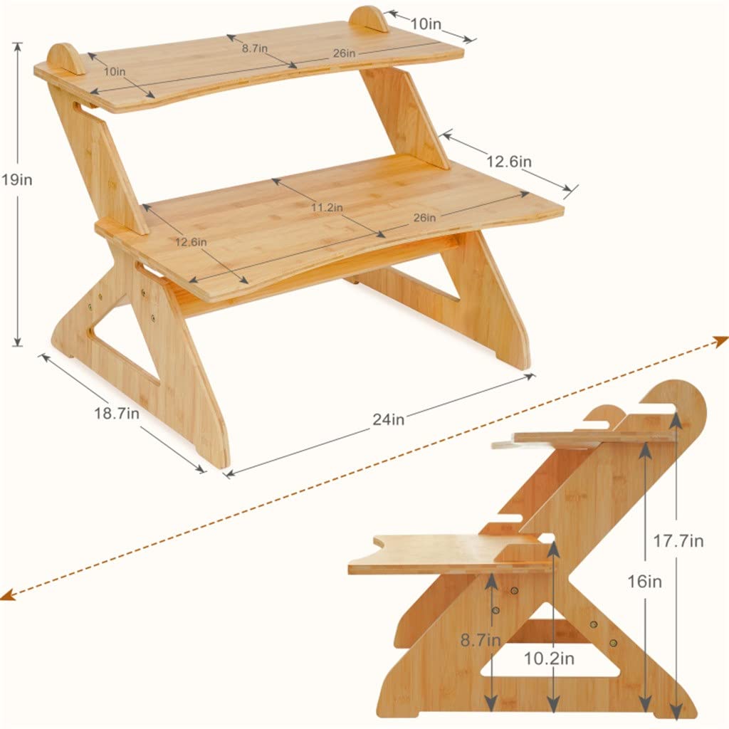 Standing Desk Converter Standing Monitor Stand Desk Convertor Riser for Monitor Adjustable Heigh