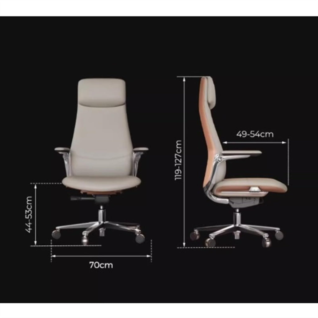 Office Chair Leather High Back Home Desk Chair for Adult Working Study Desk Chair with Padded Flip-up Arms Adjustable Swivel Rolling Ergonomic Executive Office Chair Computer Chair