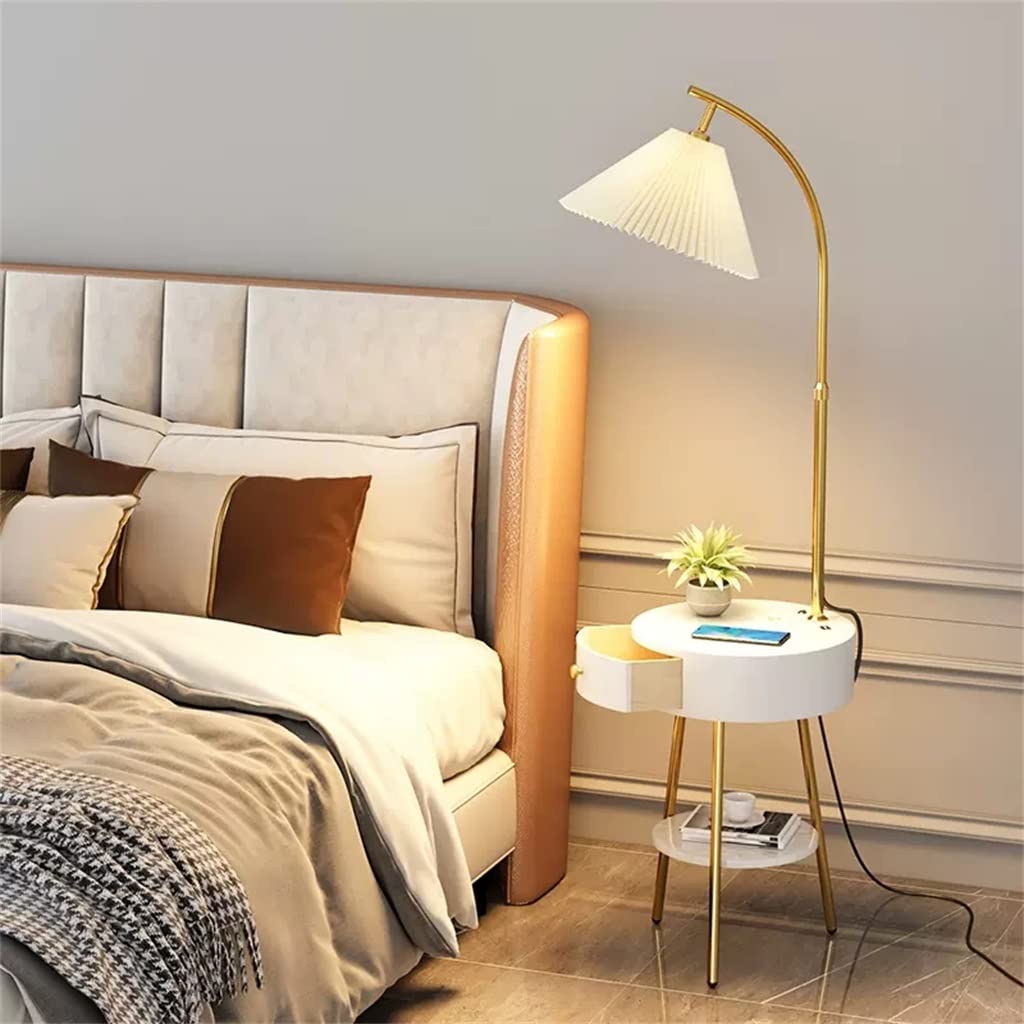 Nordic Integrated Floor Lamp with Display Shelf Frame
