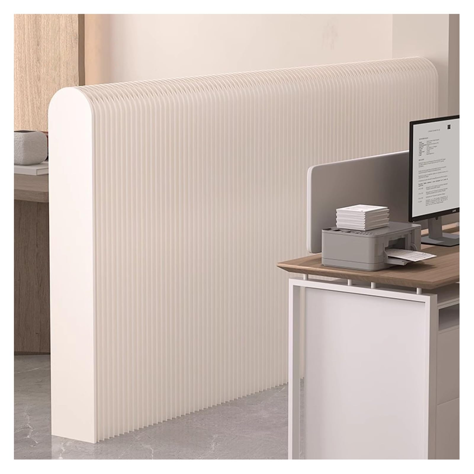 Modern Freestanding Folding Room Divider Stylish Paper Wall Partition for Home & Office Decorative Art Panel for Space Separation & Privacy