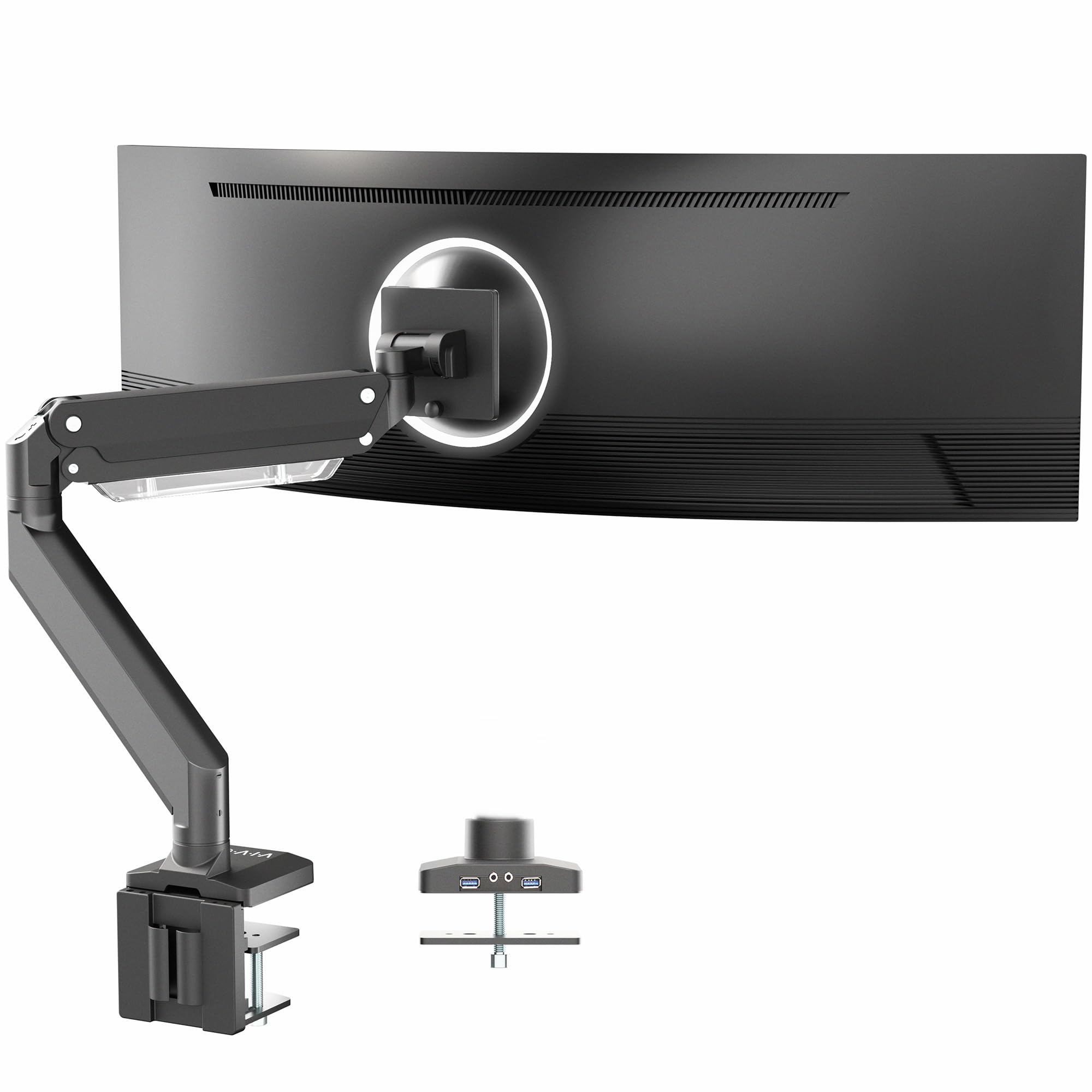 VIVO Heavy-Duty Aluminum Monitor Arm for 49″ Ultrawide Screens