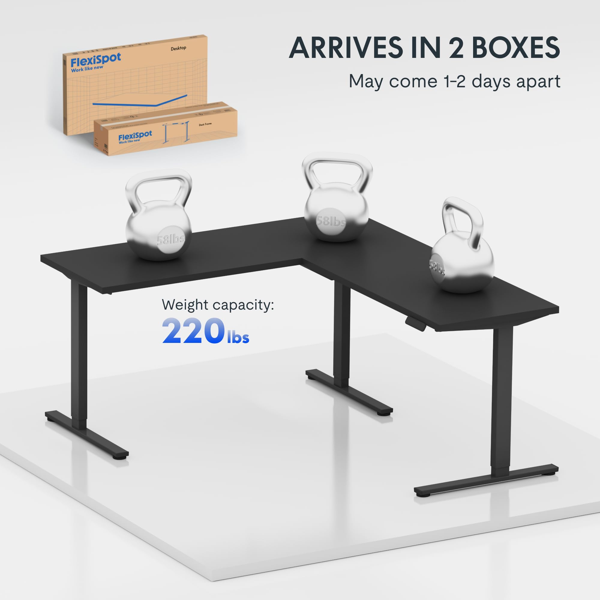 FLEXISPOT L Shaped Standing Corner Desk