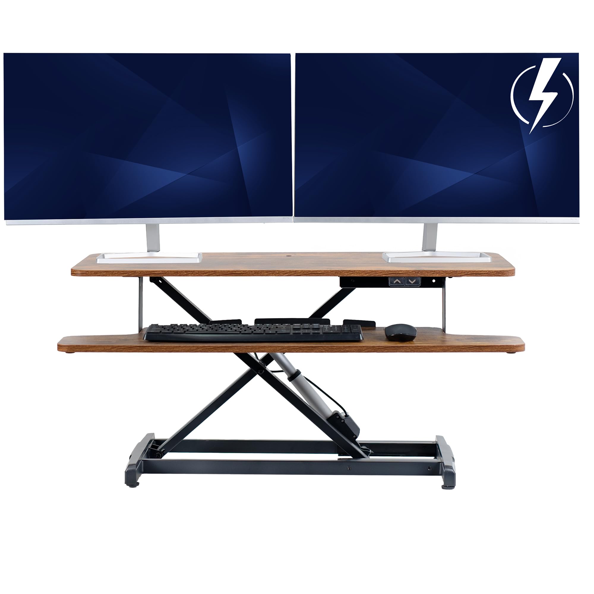 VIVO Electric Standing Desk Converter with Keyboard Tray
