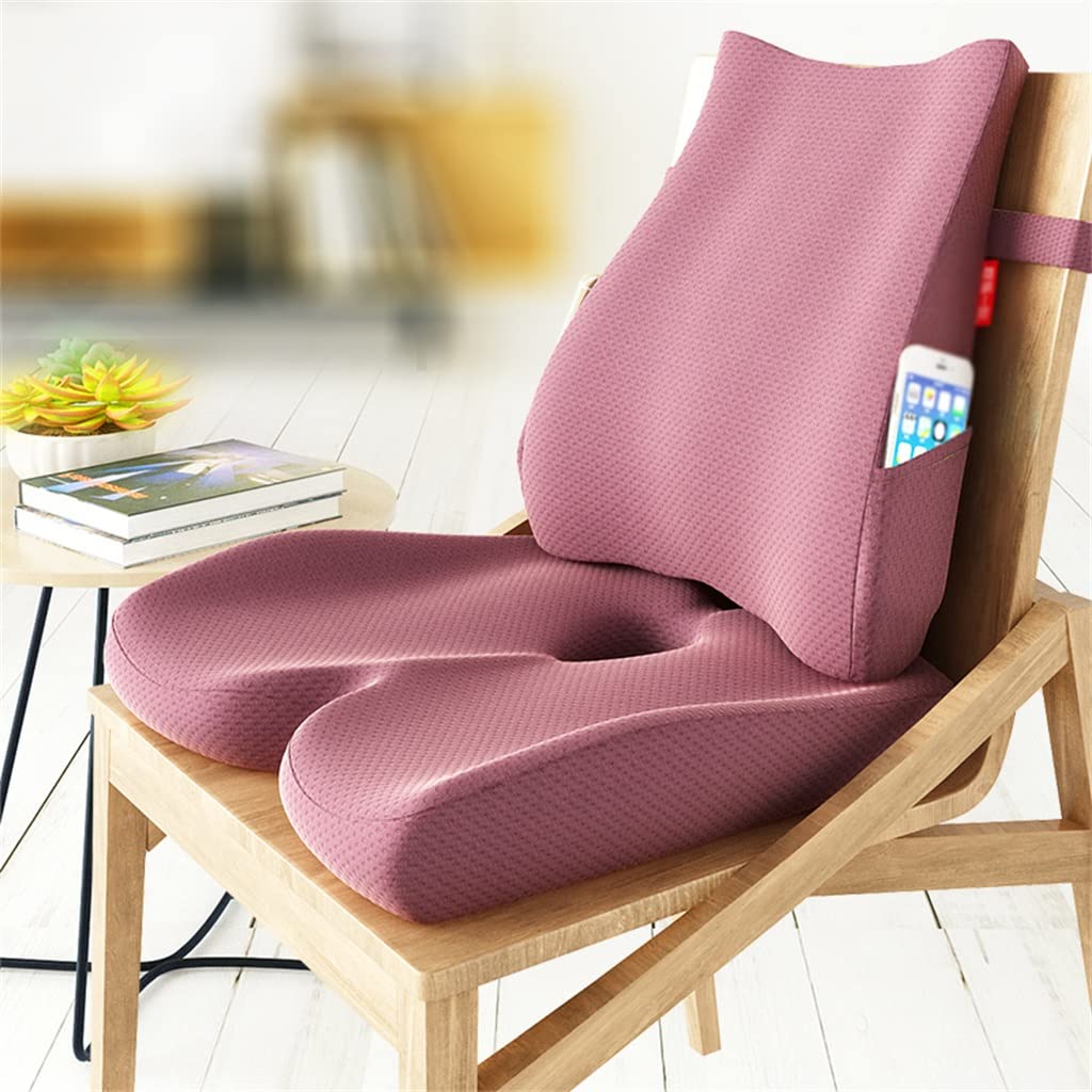 UOHLCX Cushion Office Sedentary Artifact Backrest Integrated Waist Chair Butt Pad Student