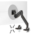 Hexcal Heavy Duty Monitor Arm for 57" Ultrawide Screens, Support up to 59.4 lbs, Full Motion Desk Mount with Quick Release VESA (75/100/200mm), C-Clamp & Grommet Base, Space-Saving Design
