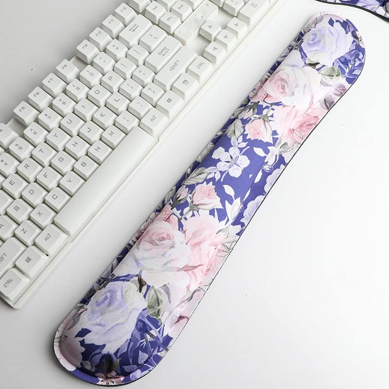 WERFOGH Pad Wrist Rest Rubber Base Memory Foam Set Desk Mat with Keyboard pad