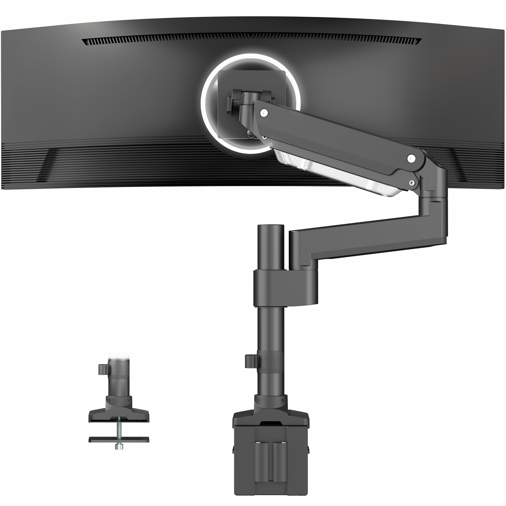 VIVO Premium Aluminum Heavy Duty Monitor Arm for Ultrawide Monitors up to 49 inches and 33 lbs