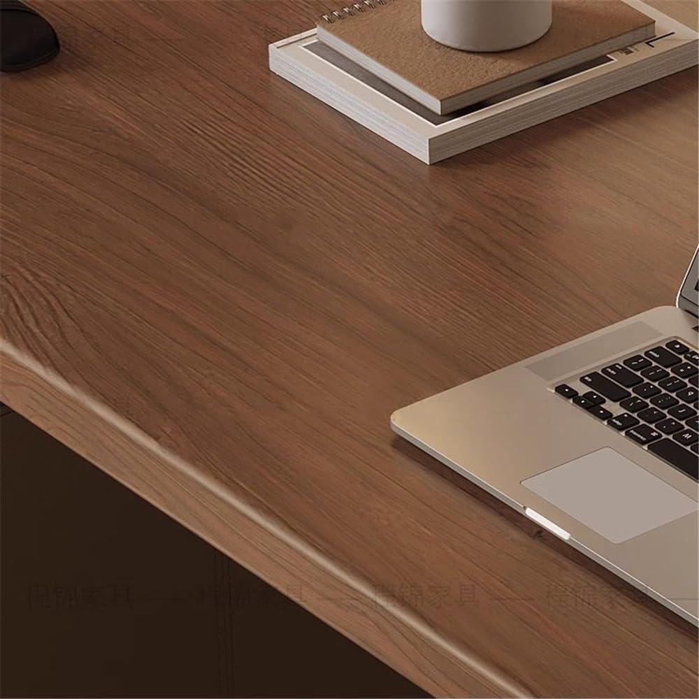 Electric Standing Desk with Adjustable Height and Charging Outlets, Walnut Top, Ideal for Home Office and Laptop Use