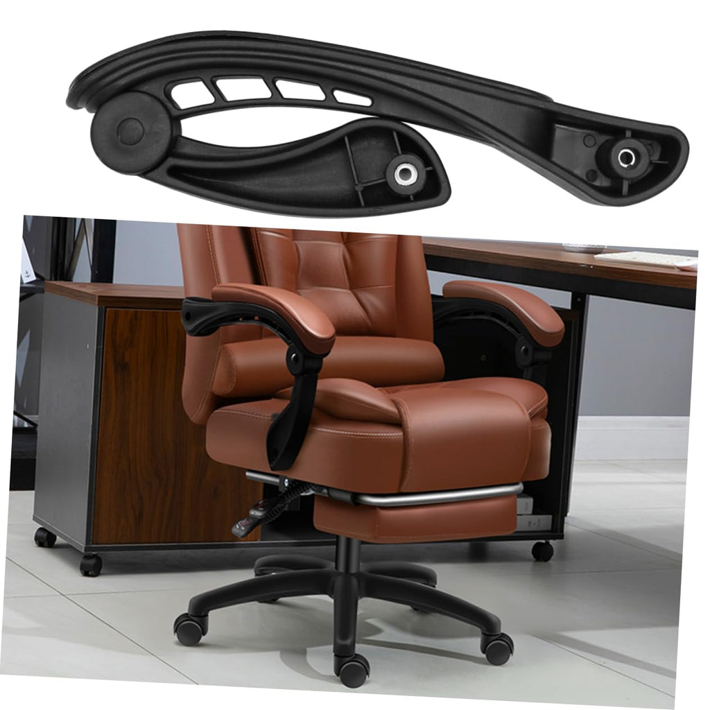 NUOBESTY 2pcs Universal Chair Armrest Accessories for Computer and Office Chairs Movable Plastic Handrail in Black Sturdy Replacement Parts for Enhanced Comfort