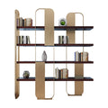 ZCSO Display Cabinet Creative Multi-Layer Shelf Bookshelf Modern Living Room Floor Shelf Simple Stainless Steel Whole Wall Storage Display Rack Room Organizers and Storage