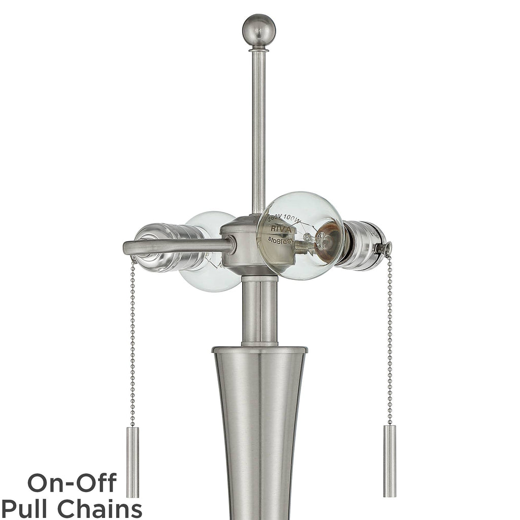 360 Lighting Karl 63 3/4" Tall Luxe Modern Brushed Nickel Floor Lamp