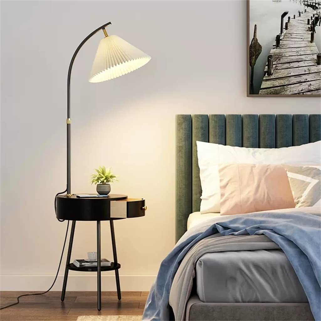 Nordic Integrated Floor Lamp with Display Shelf Frame