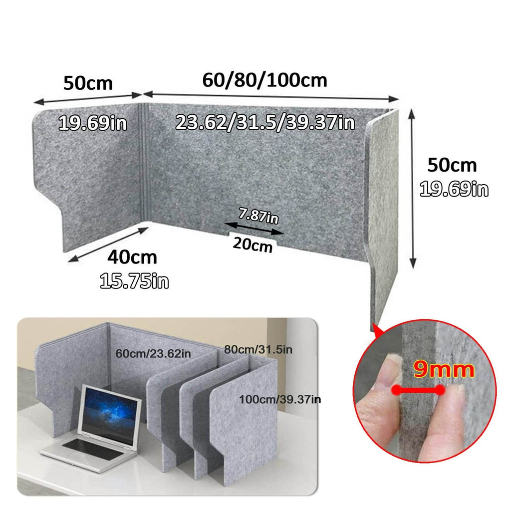 Freestanding Acoustic Desk Dividers Desk Panel,Panel, 2 Pcs Classroom Desktop Privacy Panel, Reduce Noise and Visual Distractions with This Lightweight Desk Mounted Privacy Panel (Color : Dark Camel