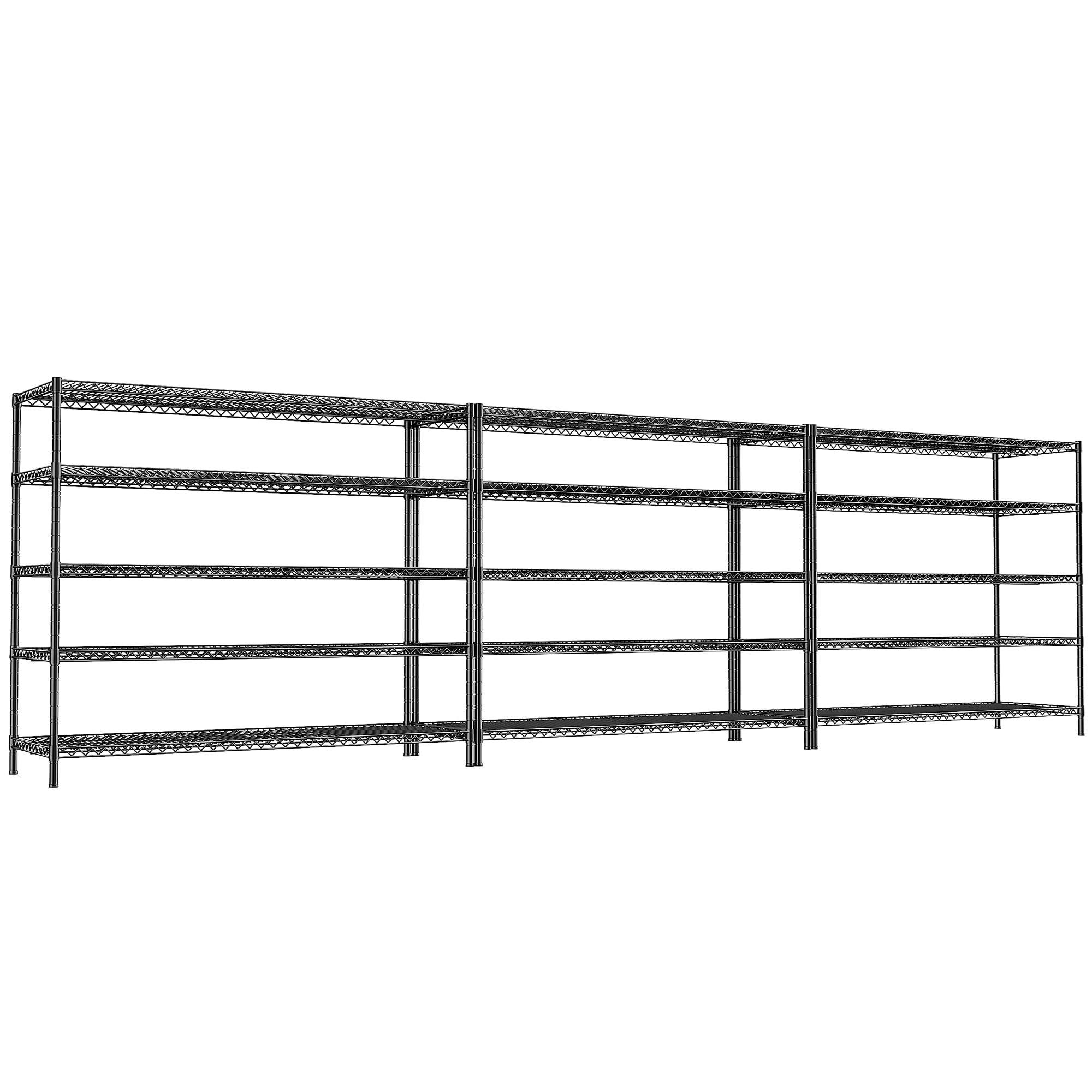 REIBII 5-Tier Heavy-Duty Metal Storage Shelving Unit