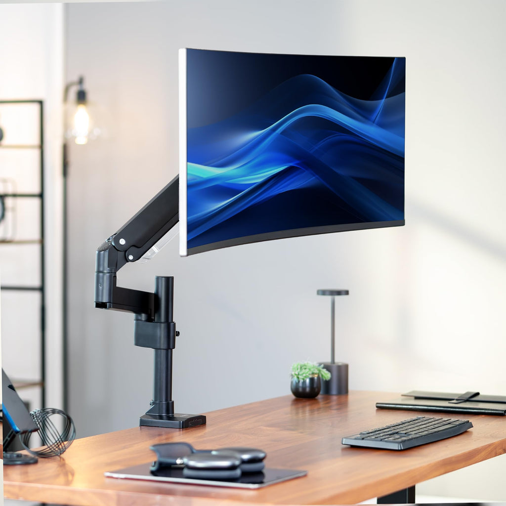 VIVO Premium Aluminum Heavy Duty Monitor Arm for Ultrawide Monitors up to 49 inches and 33 lbs