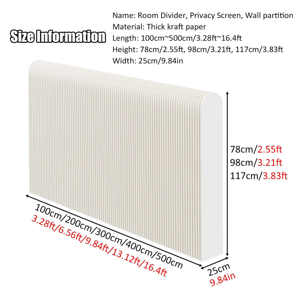 Modern Freestanding Folding Room Divider Stylish Paper Wall Partition for Home & Office Decorative Art Panel for Space Separation & Privacy