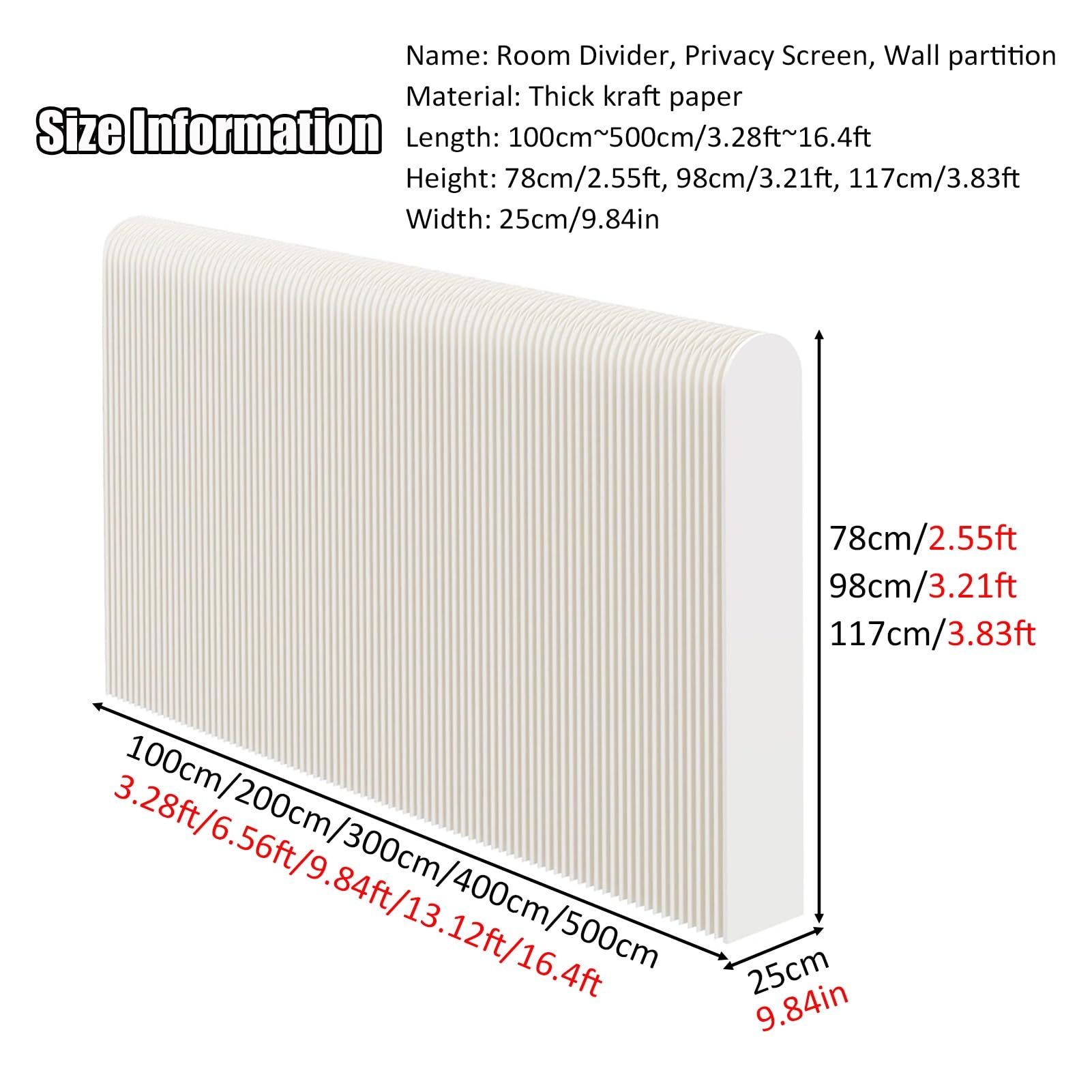 Modern Freestanding Folding Room Divider Stylish Paper Wall Partition for Home & Office Decorative Art Panel for Space Separation & Privacy