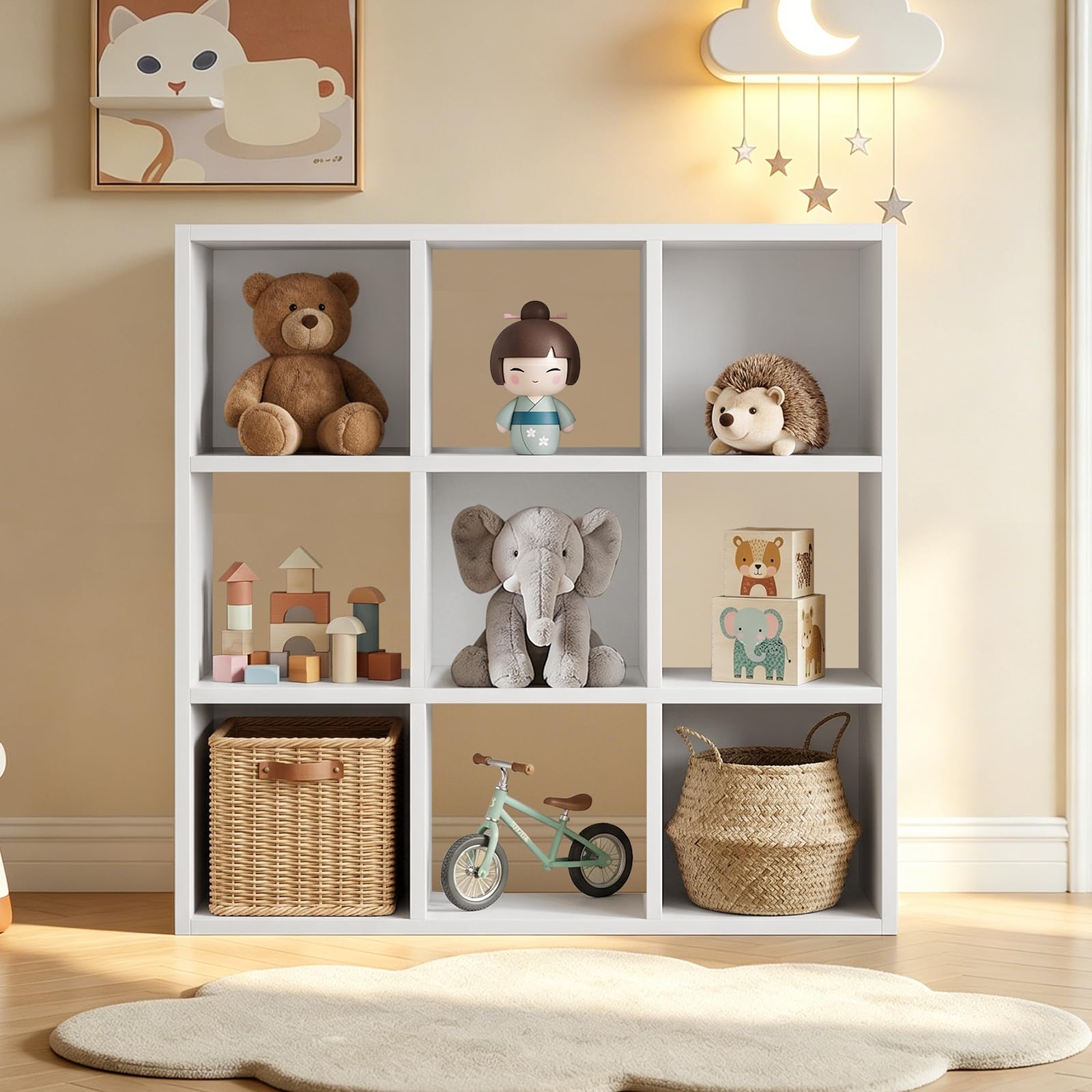 LUCKLIFE 8-Cube Modular Storage Organizer Bookcase Shelf