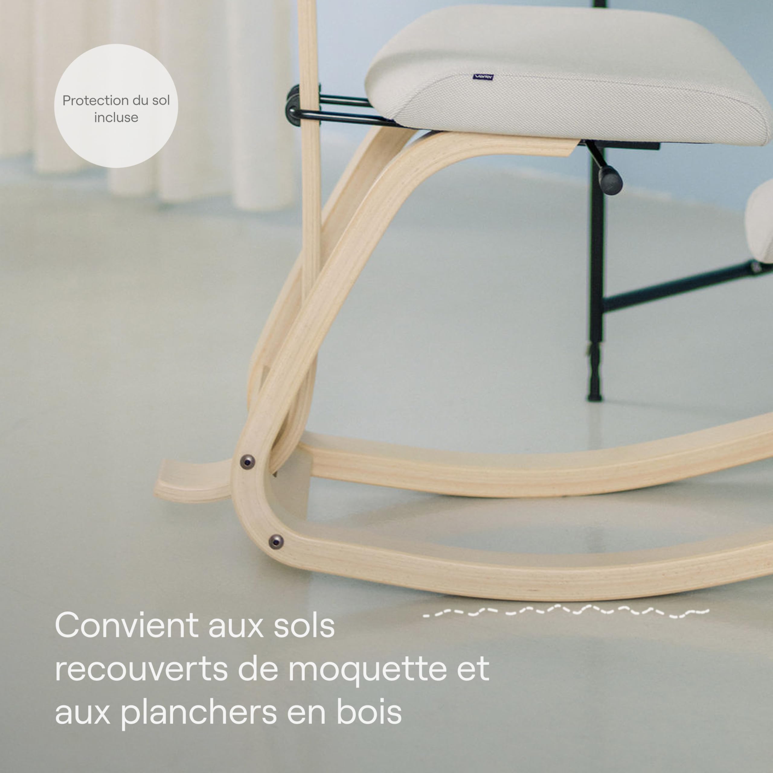 Varier ThatSit Balans Adjustable Ergonomic Kneeling Chair with Backrest, 10-Year Warranty, Designed by Peter Opsvik