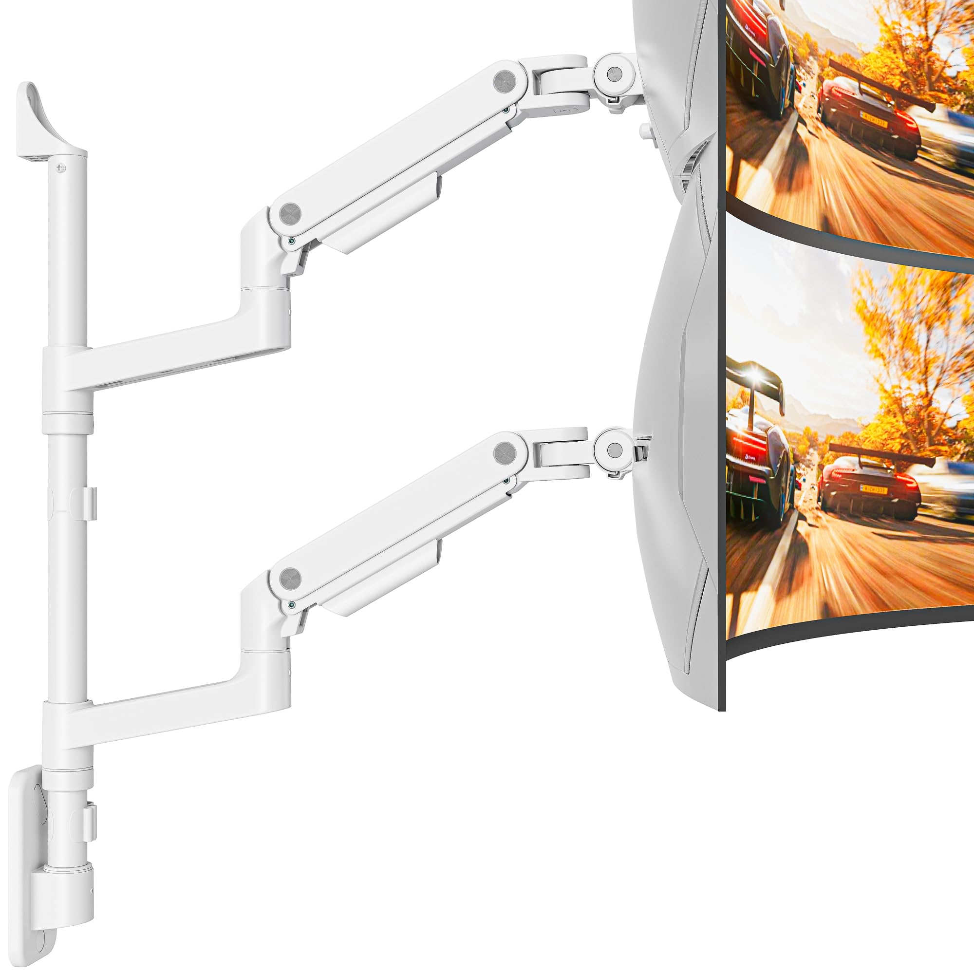 ARES Wing Heavy-Duty Wall Mount Monitor Arm for 17–49″ Screens