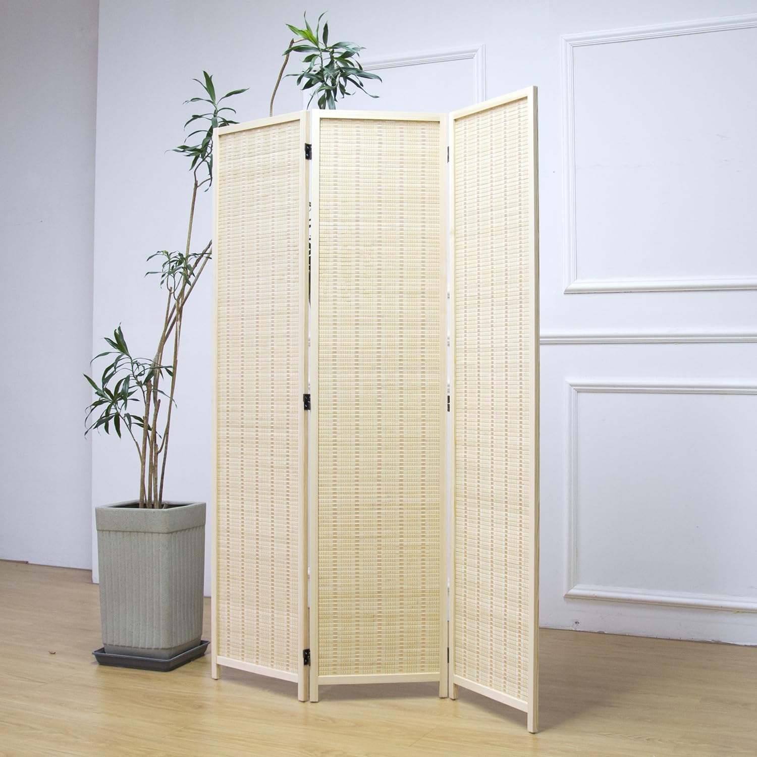 Furnnylane Bamboo Folding Room Divider & Privacy Screen